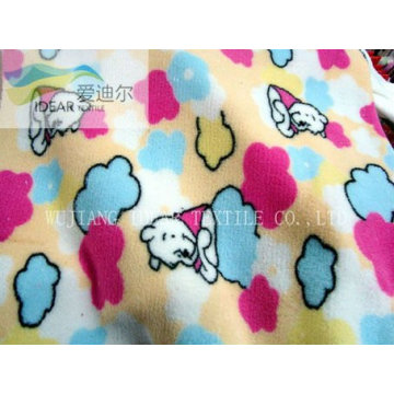 Lovely poliéster impresso Velo Coral tecido para bebê cobertor 060